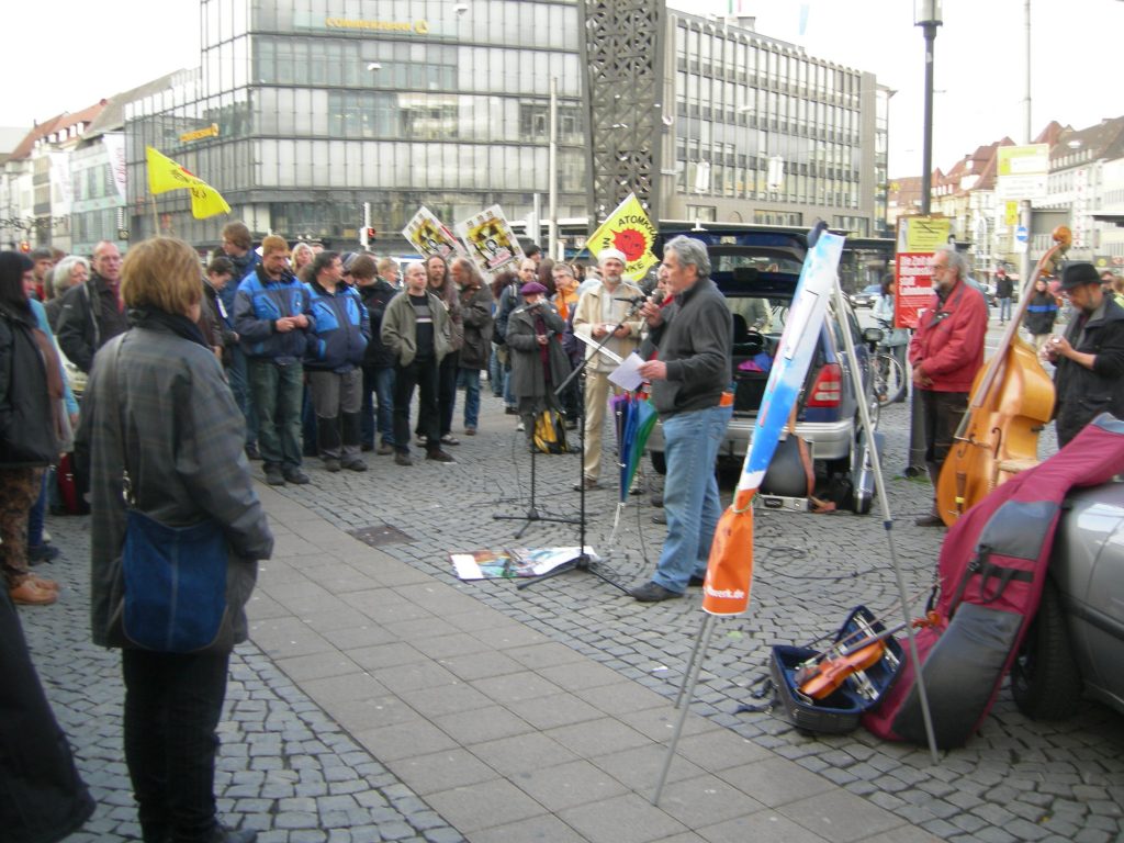 Kleine Kundgebung in Bielefeld
